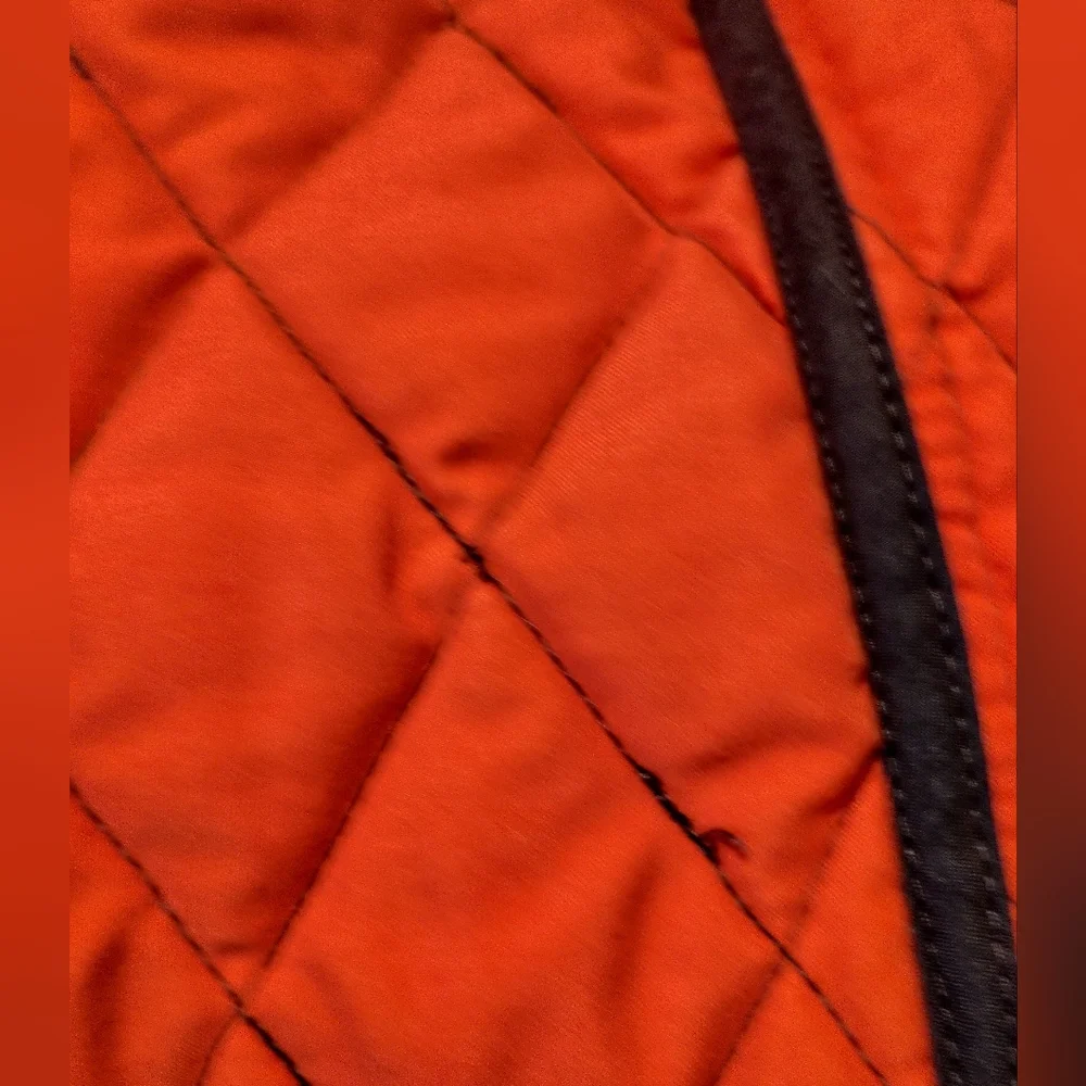 John Partridge chocolate Brown and Orange quilted full zip up comfy coat Jacket - Picture 15 of 16